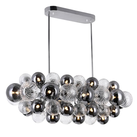 Cwi Lighting Pallocino 27 Light Island/Pool Table Chandelier With Chrome Finish 1205P39-27-601